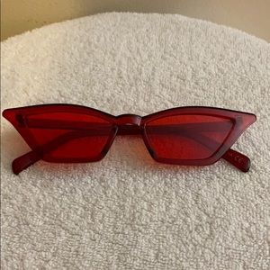 Red Clear Cat Eye Sunglasses
